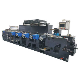 Horizontal type flexo printing machine